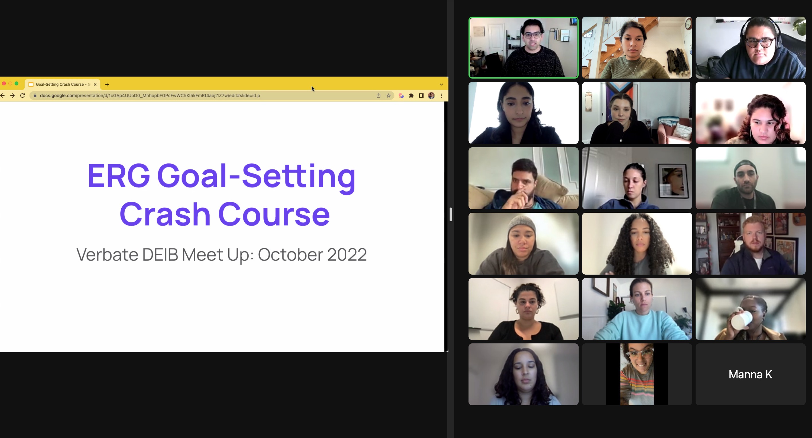 October DEIB Program Manager Meet Up Takeaways Setting Goals Verbate